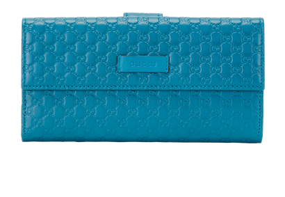 Gucci Microguccissima Long Wallet, &pound;220, Accessories, Blue, Leather, Front view